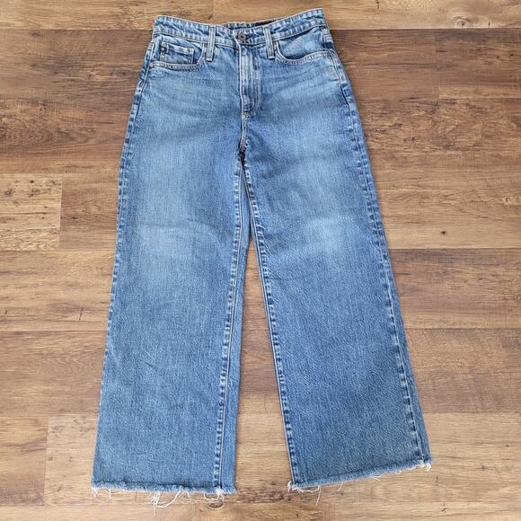 AG Adriano Goldschmied The Etta Women's Size 26 High Waisted Jeans Wide Leg Crop - Picture 1 of 16